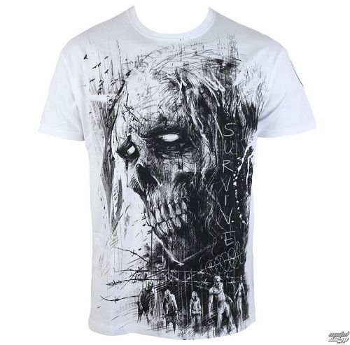 tričko pánske ALISTAR - Zombie Survive - white - ALI314