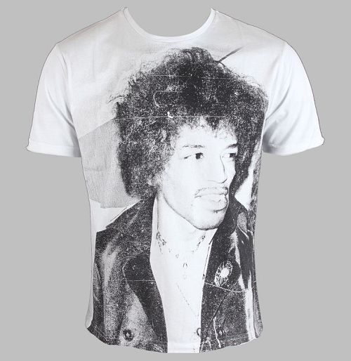 tričko pánske AMPLIFIED - Jimi Hendrix - WHT - AV255JIM