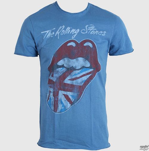 tričko pánske AMPLIFIED - Rolling Stones - UK Tongue - Blue - ZAV210UKB
