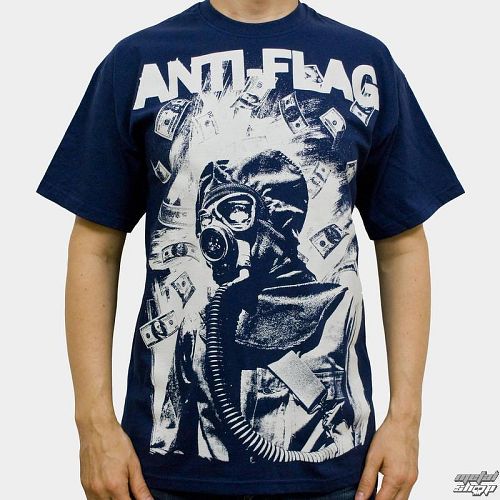 tričko pánske Anti Flag (Gasmask) - KINGS ROAD - Blue Navy - 00160