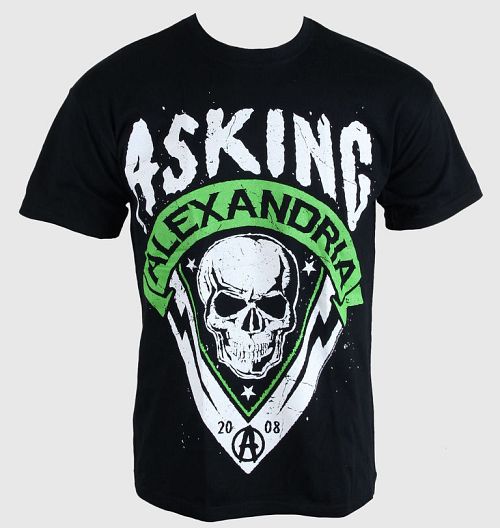 tričko pánske Asking Alexandria - Skull Shield- Green - PLASTIC HEAD - PH8148