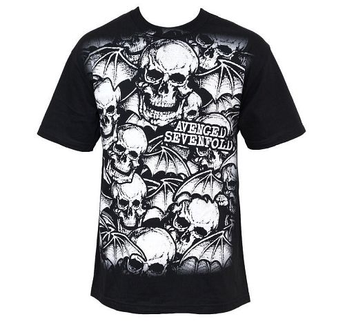 tričko pánske Avenged Sevenfold - A/O White Deathbats - BRAVADO USA
