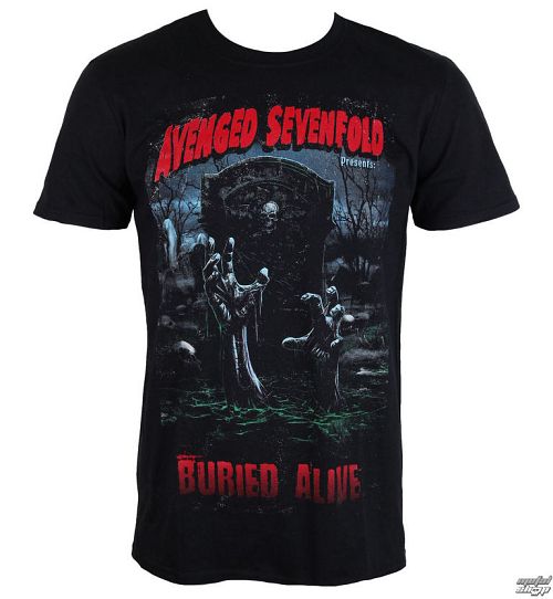 tričko pánske Avenged Sevenfold - Buried Alive Tour 2012 - Black - ROCK OFF - ASTTRTW01MB