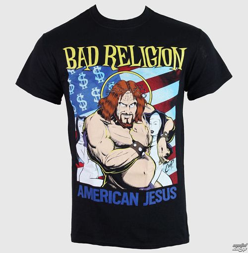 tričko pánske Bad Religion - American Jesus - Black - KINGS ROAD - 53543