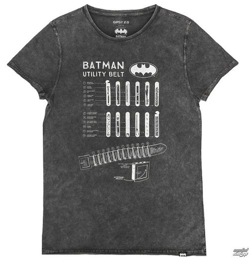 tričko pánske BATMAN - ANTRACITE - 172GLBT002-A104