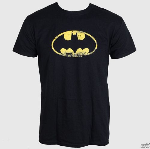 tričko pánske Batman - Distressed Logo - Black - LIVE NATION - PE10777TSBP