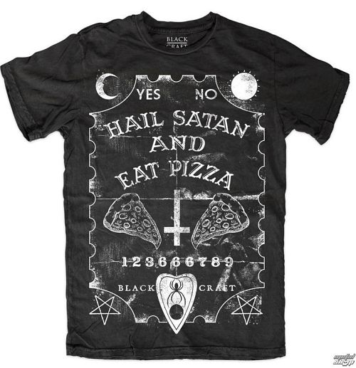 tričko pánske BLACK CRAFT - Hail Satan & Eat Pizza - Black - MT105HA