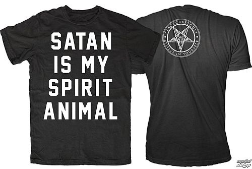 tričko pánske BLACK CRAFT - Satan Is My Spirit Animal - Black - MT108SL