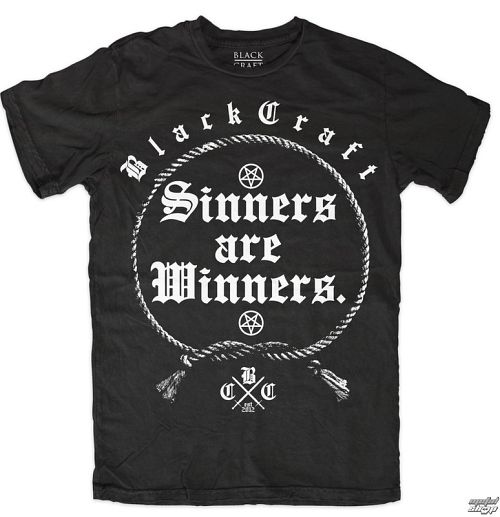 tričko pánske BLACK CRAFT - Sinners Are Víťazi - Black - MT090SS