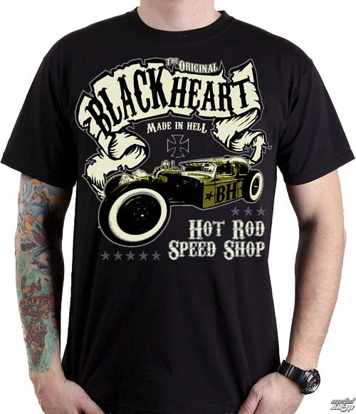 tričko pánske BLACK HEART - BANDIT - BLACK - 001-0060-BLK