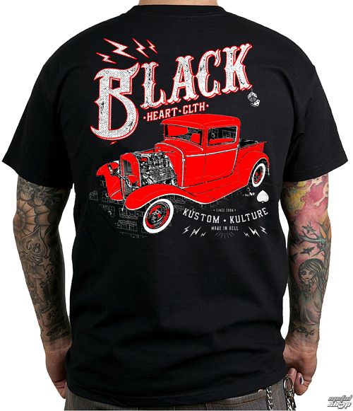 tričko pánske BLACK HEART - PICK UP - BLACK - 001-0083-BLK