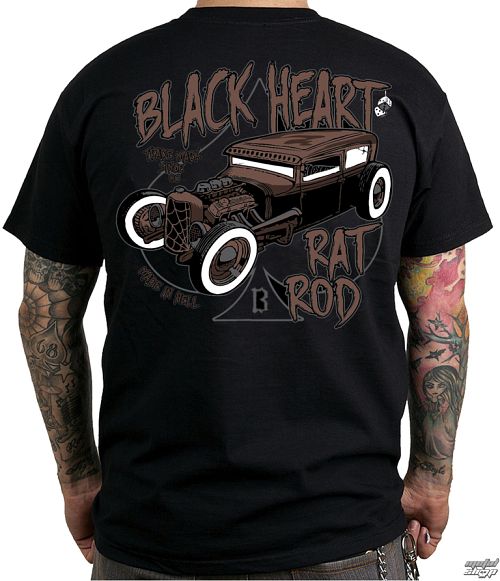 tričko pánske BLACK HEART - RAT TRAP - BLACK - 001-0058-BLK