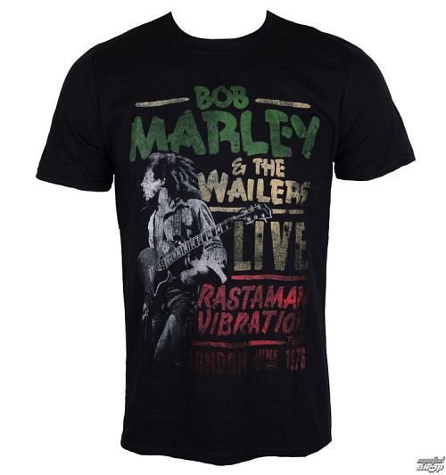 tričko pánske Bob Marley - Rastaman Vibration - ROCK OFF - BMATTRTW01MB
