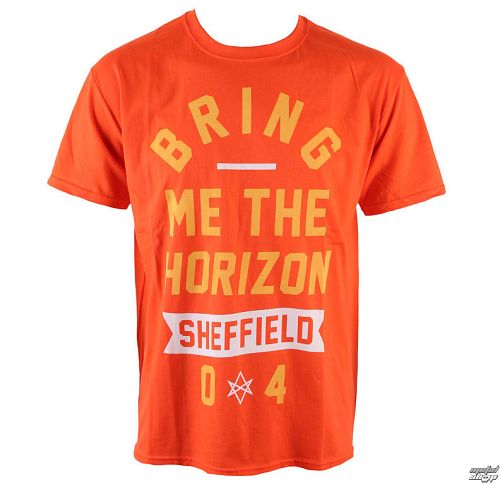 tričko pánske Bring Me The Horizon - Big Text - Orange - ROCK OFF - BMTHTS26MO