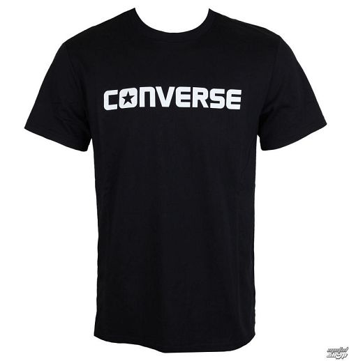 tričko pánske CONVERSE - CORE WORDMARK - Black - 10001970-A02