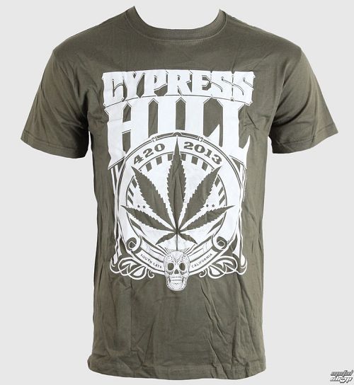 tričko pánske Cypress Hill - 420 2013 - Khaki - BRAVADO EU - CYPHTS01MK