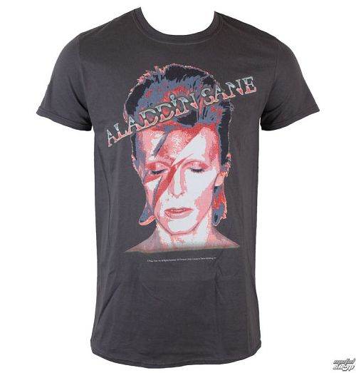tričko pánske David Bowie - Aladdin Sane - Charcoal - ROCK OFF - BOWTS12MC