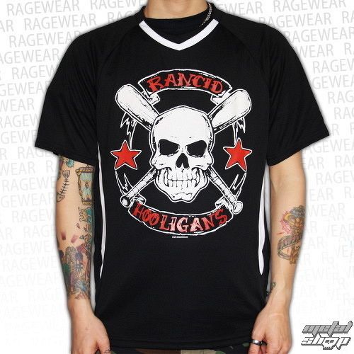tričko pánske (dres) Rancid - Hooligans Big Skull - Black - RAGEWEAR - 164SJB03