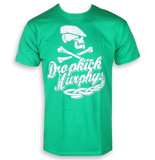 tričko pánske Dropkick Murphys - Scally Skull Ship - Irish Green - KINGS ROAD - 20089724