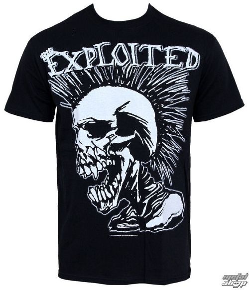 tričko pánske Exploited - Mohican Skull - RAZAMATAZ