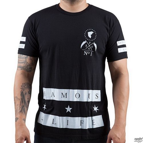 tričko pánske FAMOUS STARS & STRAPS - Serious Premium - Black - FM03150055