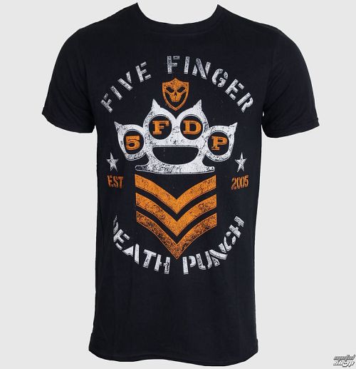 tričko pánske Five Finger Death Punch - Chevron - Black - ROCK OFF - FFDPTS08