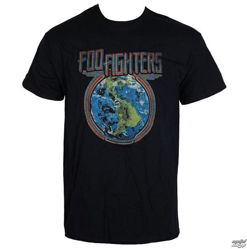 tričko pánske Foo Fighters - Globe - Black - LIVE NATION - PEFFI097