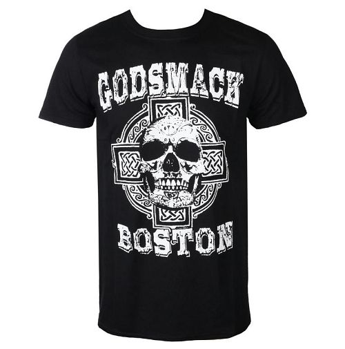 tričko pánske Godsmack - Boston Skull - Blk - ROCK OFF - GODTS01MB