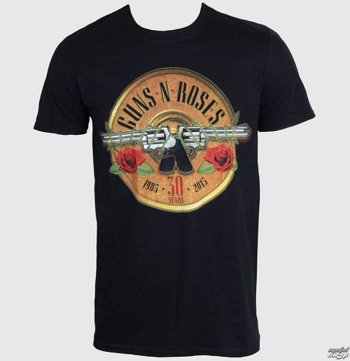 tričko pánske Guns N' Roses - 30th Photo Logo - Black - ROCK OFF - GNRTS14