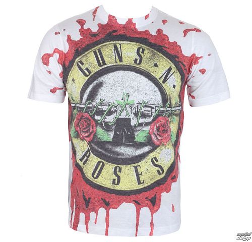 tričko pánske Guns N' Roses - Blood Drip - White - ROCK OFF - GNRSUB01MW