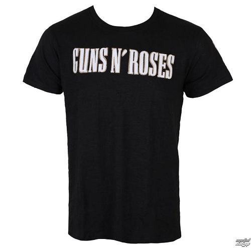 tričko pánske Guns N' Roses - Logo & Bullet - Black - ROCK OFF - GNRAPSLUB01MB