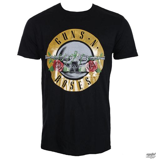 tričko pánske Guns N' Roses - Logo Fog Foil - Black - ROCK OFF - GNRBLKTS01MB