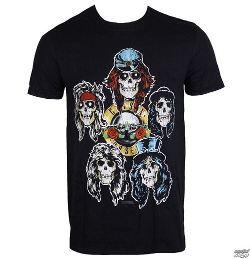 tričko pánske Guns N' Roses - Vintage Heads - Black - ROCK OFF - GNRTS06MB