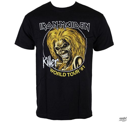 tričko pánske Iron Maiden - Killers World Tour 81 - Blk - ROCK OFF - IMTEE43MB