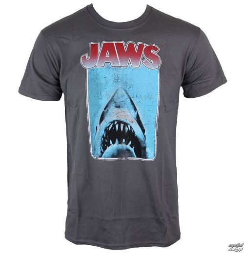 tričko pánske Jaws - Poster - Charcoal - INDIEGO - Indie0121