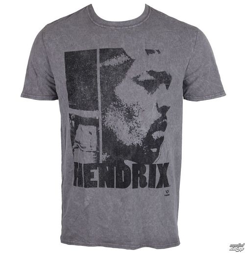 tričko pánske Jimi Hendrix - Let Me Live - Charcoal - ROCK OFF - JHXSWASH01MC