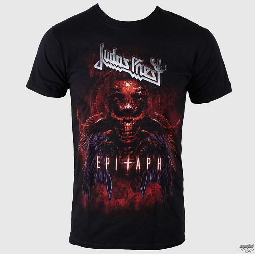 tričko pánske Judas Priest - Epitaph Red Horns - JPTEE07MB - EMI