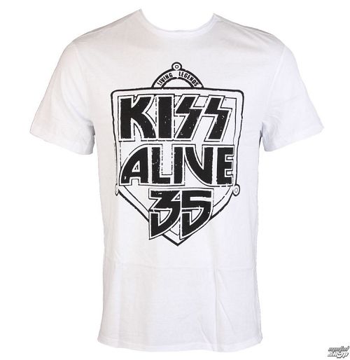 tričko pánske KISS - ALIVE 35 - WHITE - AMPLIFIED - av210K35