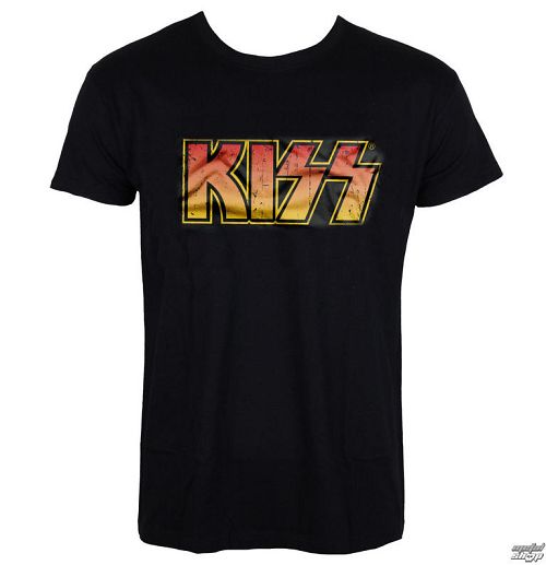 tričko pánske KISS - Distressed Logotype - HYBRIS - ER-99-&&string2&&004-H68-4-BK