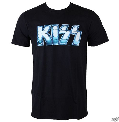 tričko pánske KISS - Metallic logo - BLK - LOW FREQUENCY - KITS05004
