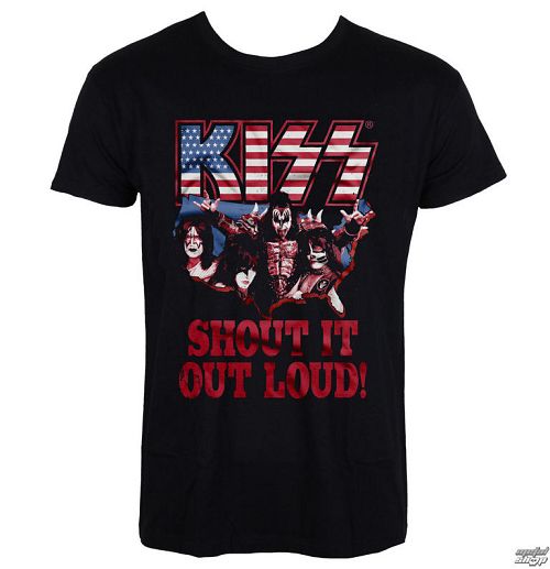 tričko pánske KISS - Shout It Out Loud - HYBRIS - ER-1-&&string2&&002-H68-4-BK