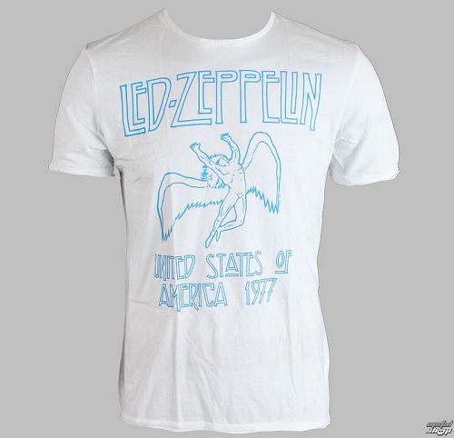 tričko pánske Led Zeppelin - 77 - AMPLIFIED - White - AV255LZ7