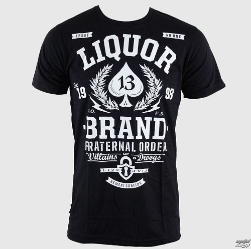 tričko pánske LIQUOR BRAND - Droogs - Black - 236