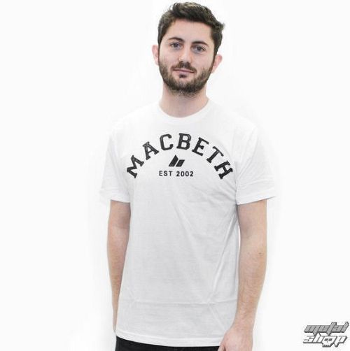 tričko pánské MACBETH - Varsity - White Classic