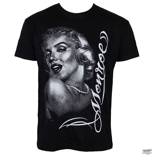 tričko pánske Marilyn Monroe - Big Monroe Print - Black - HYBRIS - XIT-1-10139-L2