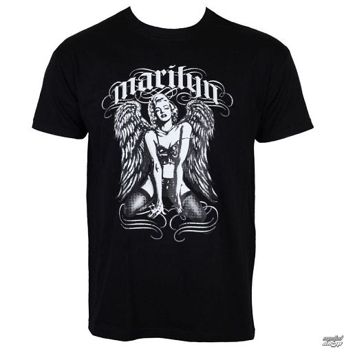 tričko pánske Marilyn Monroe - Cool Angel - Black - HYBRIS - WS-1-15032-L102
