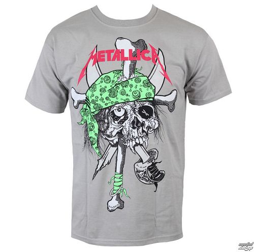 tričko pánske Metallica - Metal Pirate - Grey - LIVE NATION - MTLTSZPIRP