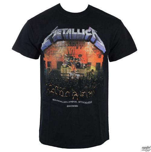 tričko pánske Metallica - Stockholm 86 - Black - RTMTLTSBSTOCKHOL