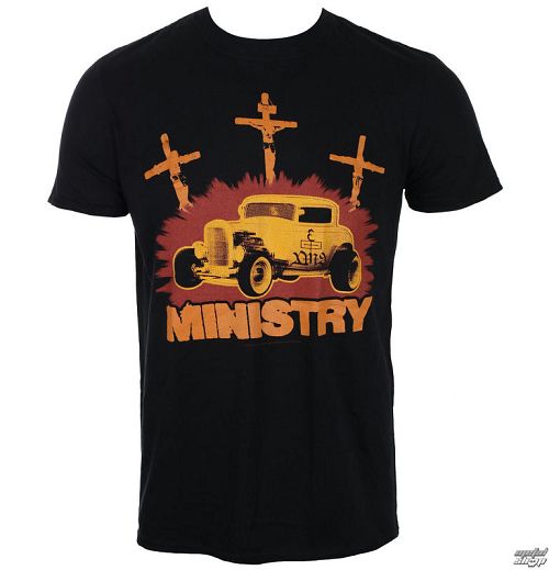 tričko pánske Ministry - Hot Rod - Black - ROCK OFF - MINI01001A002