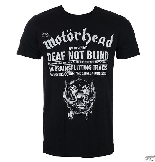 tričko pánske Motörhead - Deaf Not Blind - Black - ROCK OFF - MHEADTEE44MB